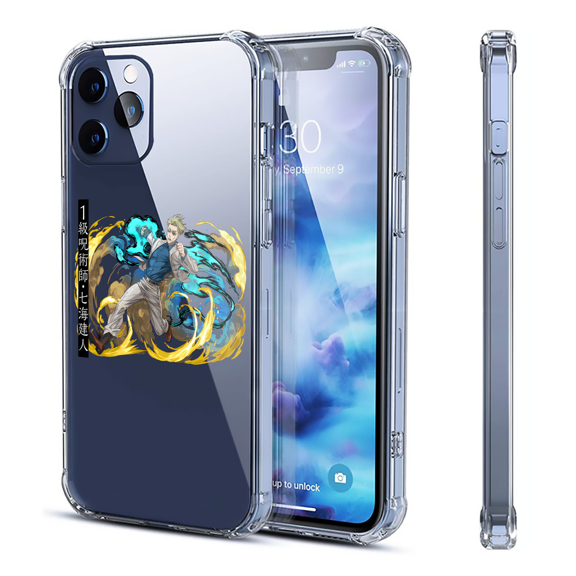 （画像用） 呪術廻戦 Jujutsu Kaisen 【iPhone 12シリーズ対応】透明スマホケース（クリアソフトケース）